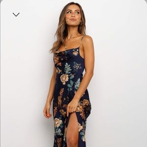 Petal & Pup Navy Blue Floral Dress.